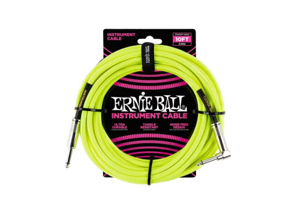 Ernie Ball Instrument Cable Yellow EB6080 2,54 m Ernie Ball Instrument Cable Yellow EB6080 2,54 m